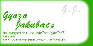 gyozo jakubacs business card